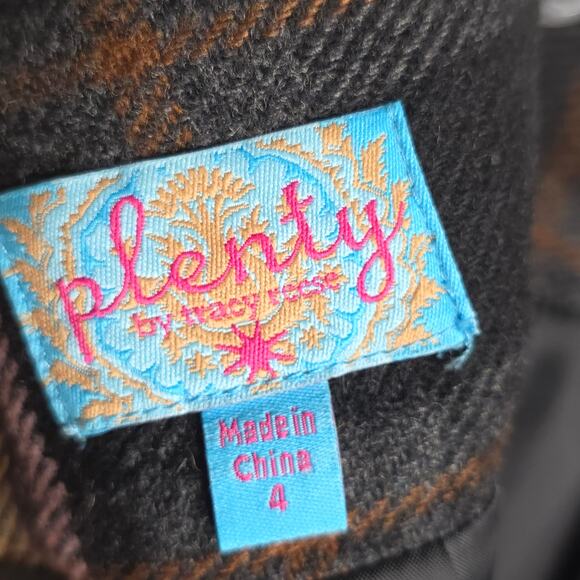 Plenty By Tracy Reese sz4 Unique Plaid layers wool skirts Fall Old money British - Picture 2 of 14